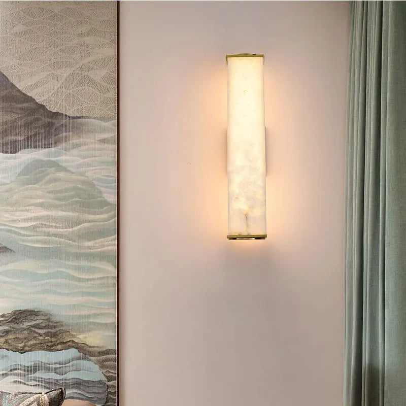 Luxury Marble Wall Sconce Copper Gold Lamp - Shine Room