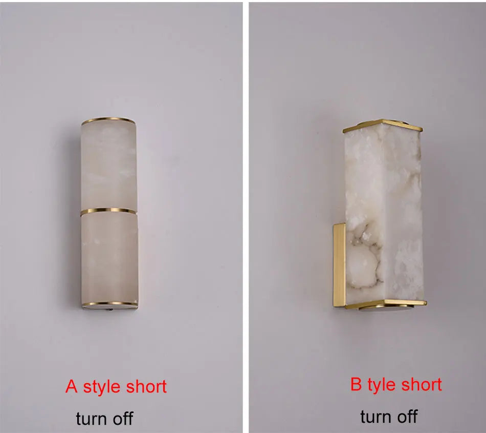 Luxury Marble Wall Sconce Copper Gold Lamp - Shine Room