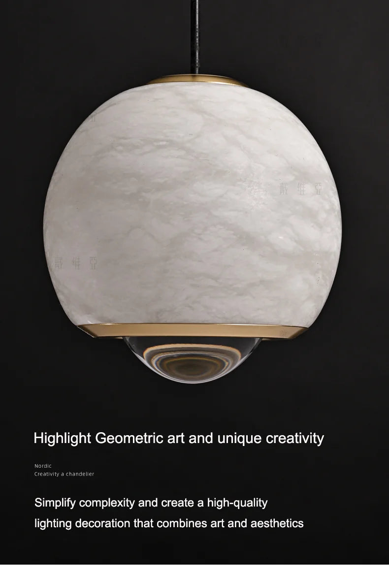 Marble Chandelier Modern Pendant Light - Shine Room