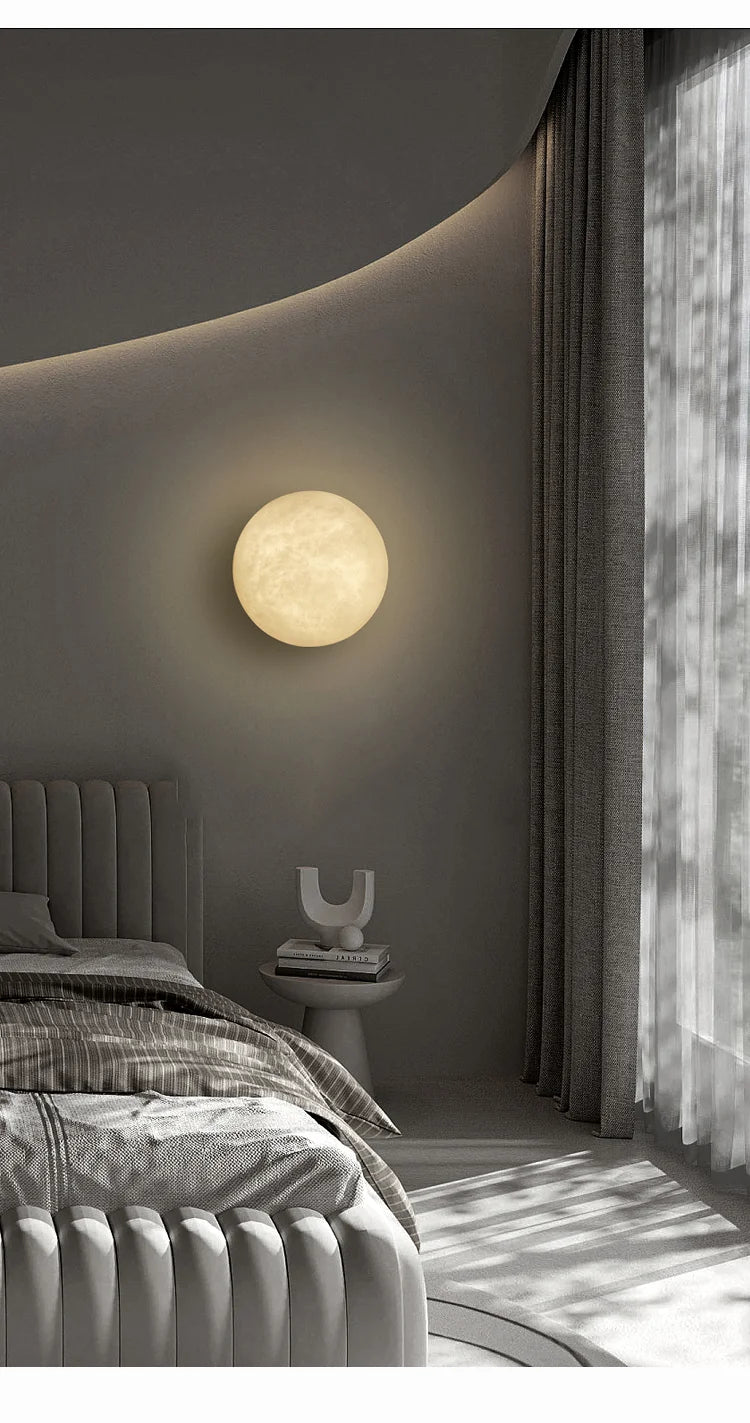 Marble Copper Wall Lamp Round Luxury - Shine Room