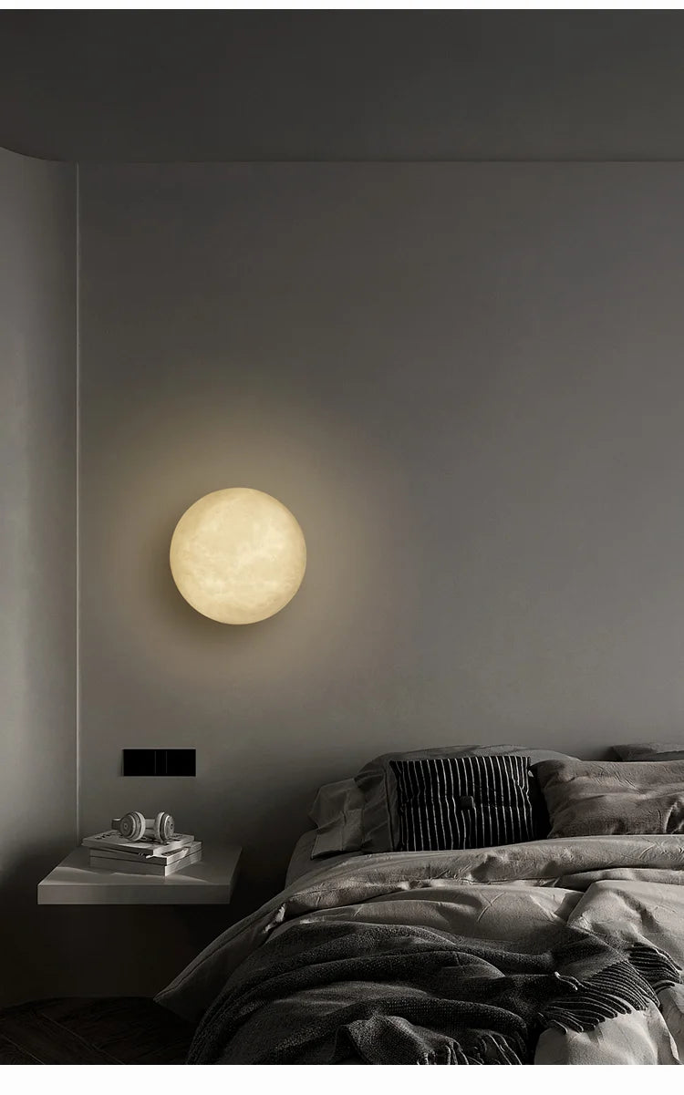 Marble Copper Wall Lamp Round Luxury - Shine Room