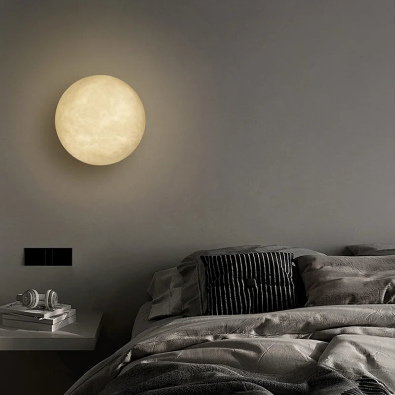 Marble Copper Wall Lamp Round Luxury - Shine Room