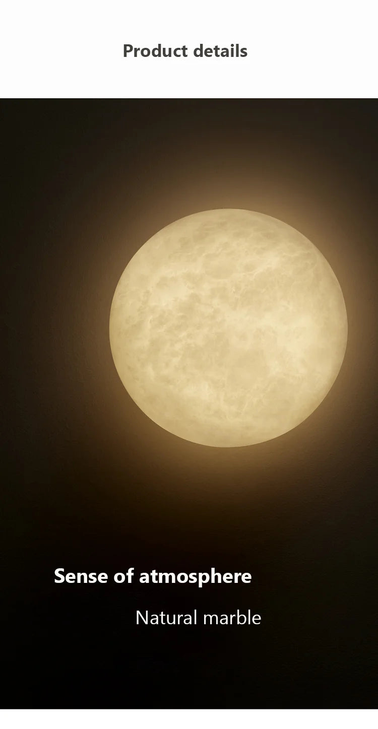 Marble Copper Wall Lamp Round Luxury - Shine Room