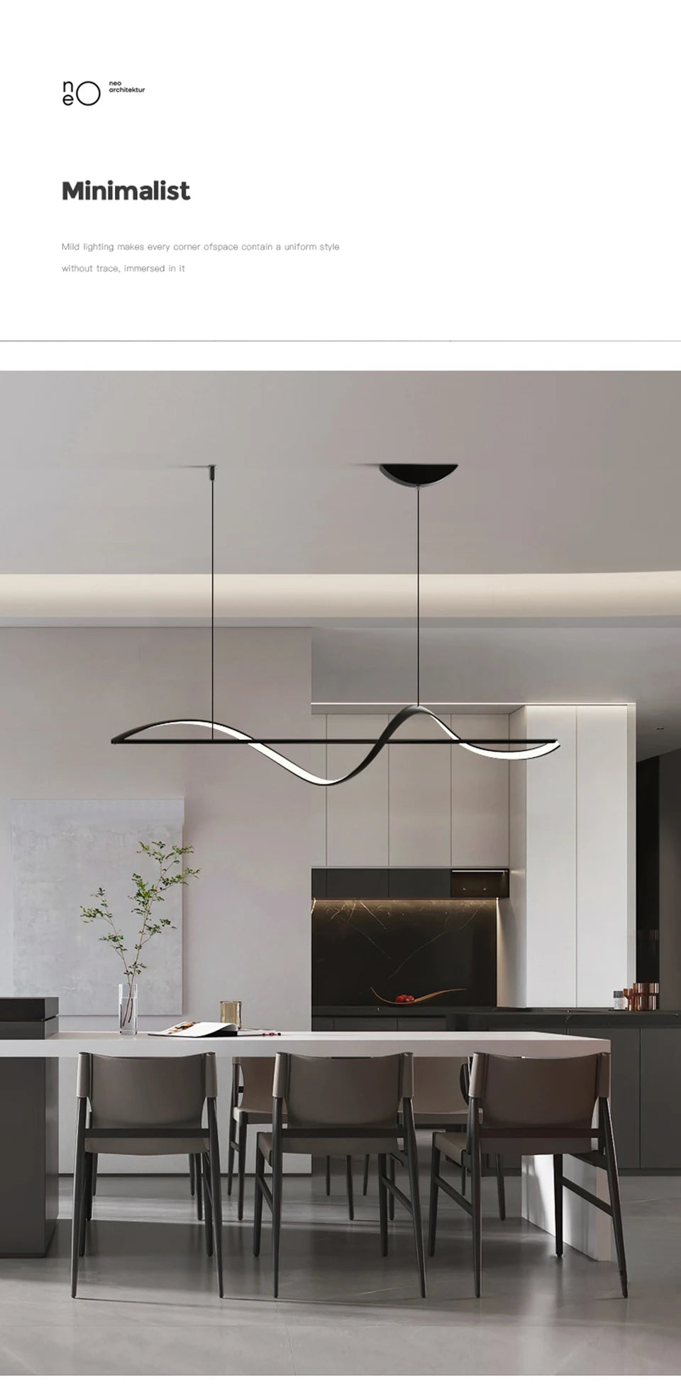 Minimalist LED Pendant Lighting Dimmable Chandelier - Shine Room