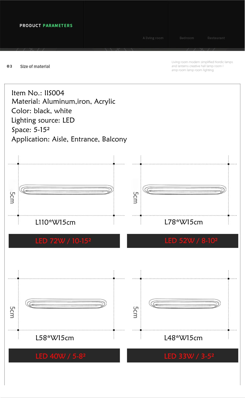 Minimalist Long LED Ceiling Light Strip - Shine Room