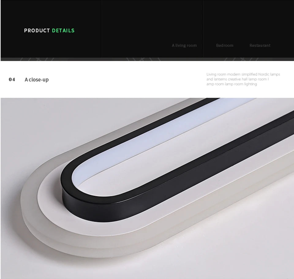 Minimalist Long LED Ceiling Light Strip - Shine Room