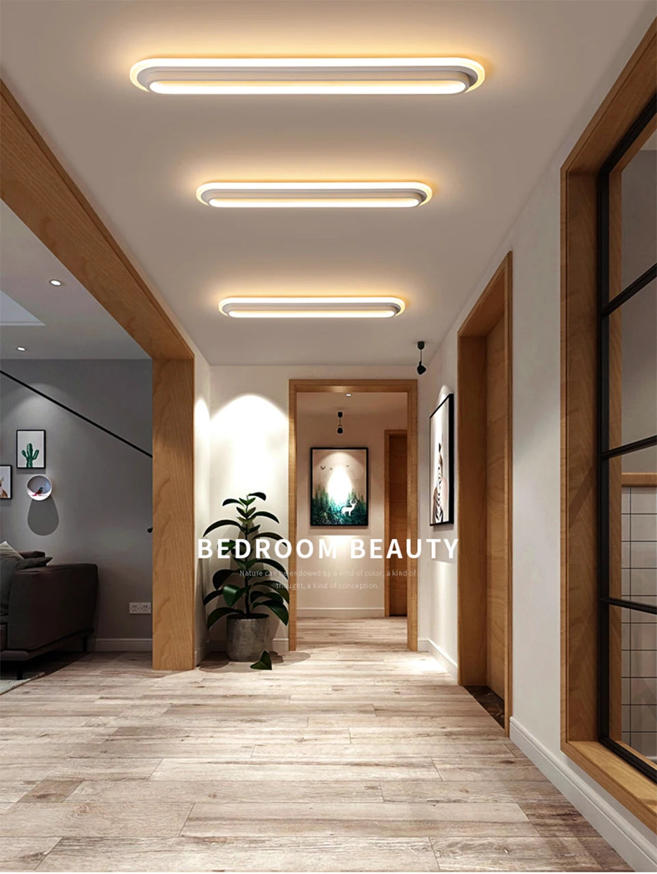 Minimalist Long LED Ceiling Light Strip - Shine Room