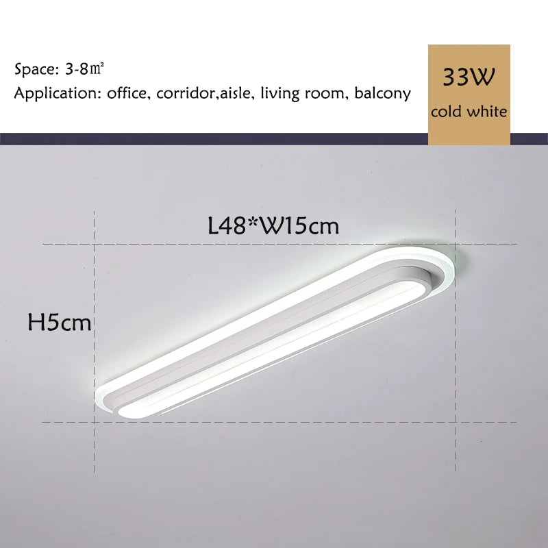 Minimalist Long LED Ceiling Light Strip - Shine Room