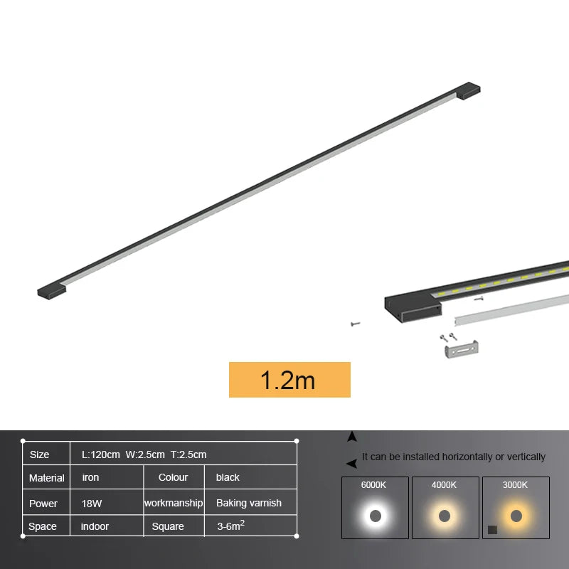 Minimalist Long Wall Lamp LED Mounted Light - Shine Room