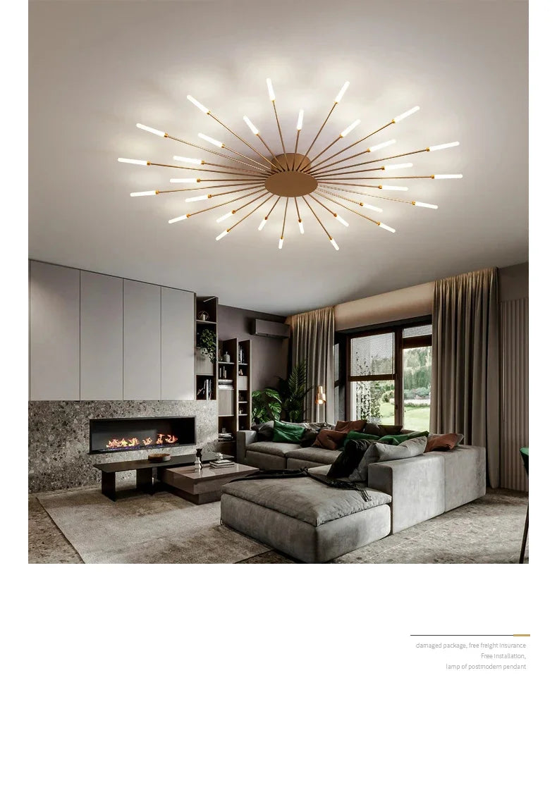 Modern Art Ceiling Light LED Luster Indoor - Shine Room