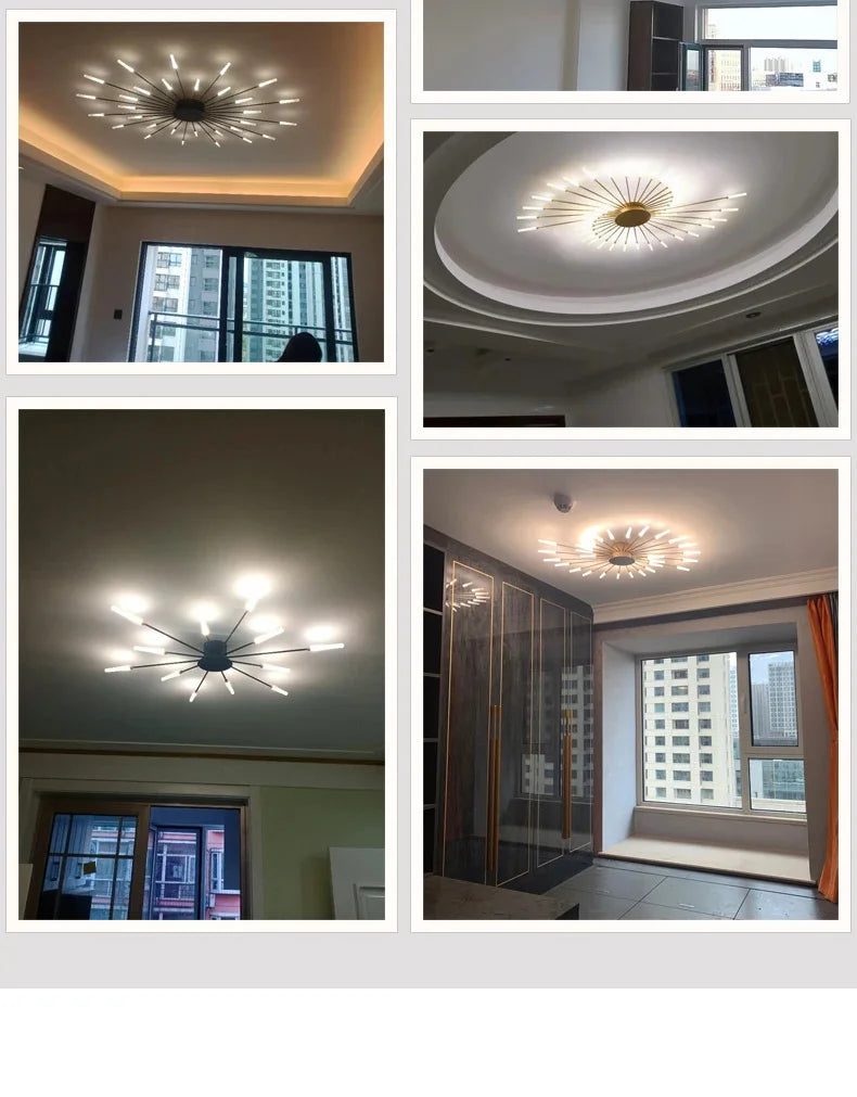 Modern Art Ceiling Light LED Luster Indoor - Shine Room