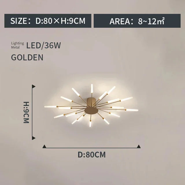 Modern Art Ceiling Light LED Luster Indoor - Shine Room