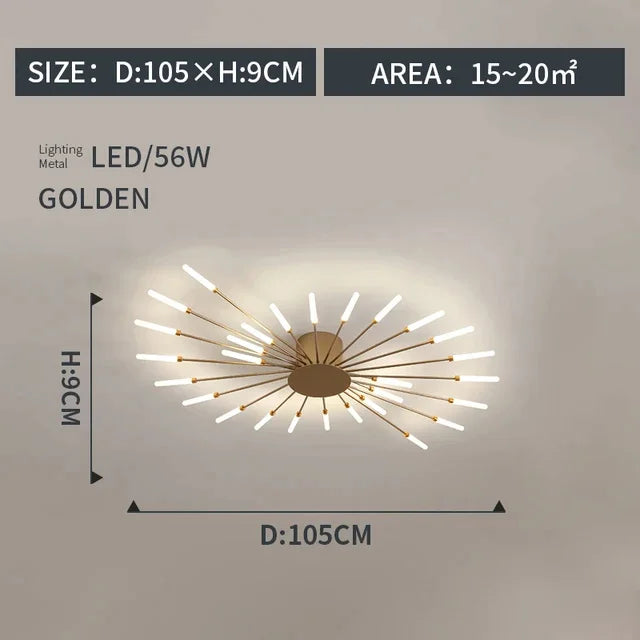 Modern Art Ceiling Light LED Luster Indoor - Shine Room
