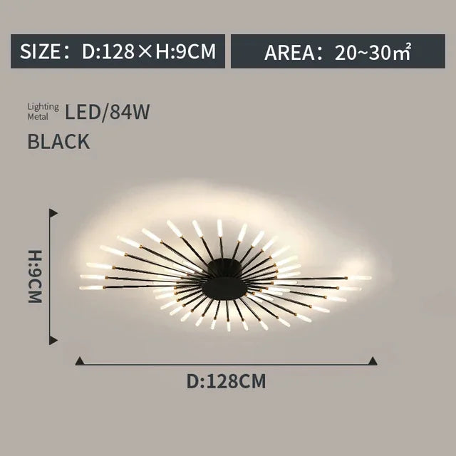Modern Art Ceiling Light LED Luster Indoor - Shine Room