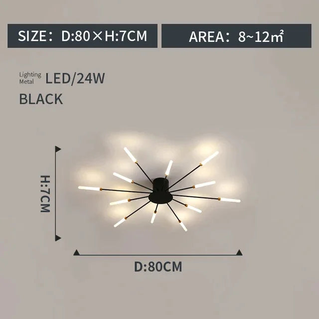 Modern Art Ceiling Light LED Luster Indoor - Shine Room