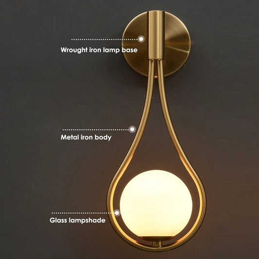 Modern G9 Gold Sconce Lighting Fixture Nordic Style - Shine Room