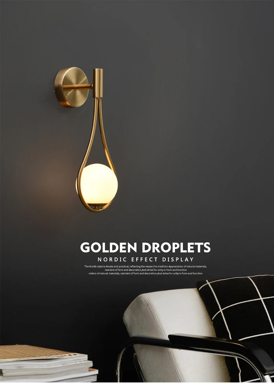 Modern G9 Gold Sconce Lighting Fixture Nordic Style - Shine Room