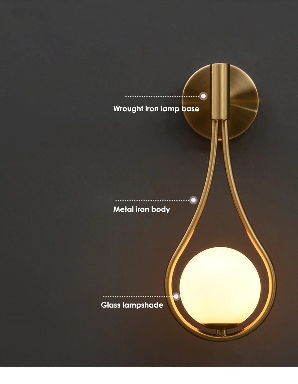 Modern G9 Gold Sconce Lighting Fixture Nordic Style - Shine Room