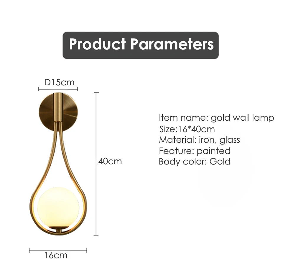 Modern G9 Gold Sconce Lighting Fixture Nordic Style - Shine Room