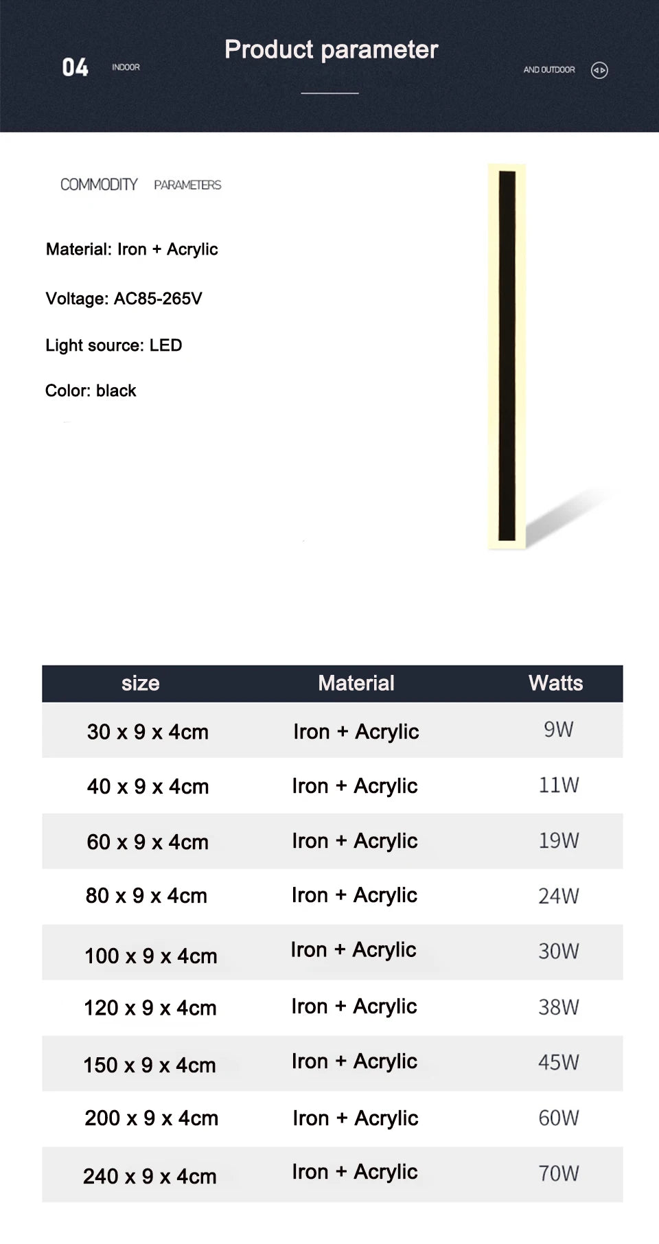 Modern LED Long Wall Lamp IP65 Waterproof - Shine Room
