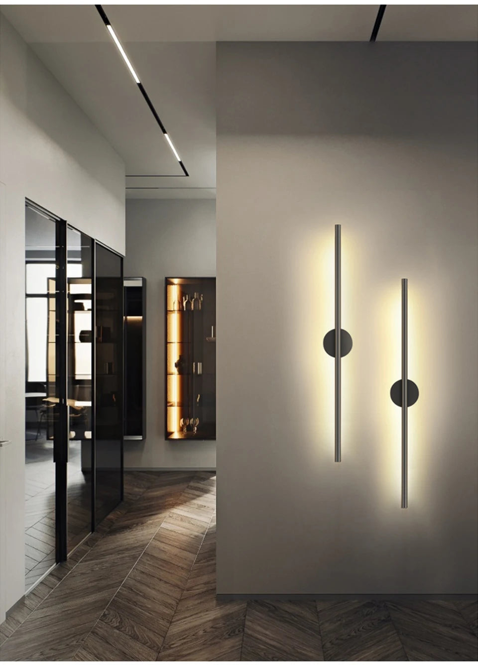 Modern LED Wall Lamp Long Strip Indoor Lighting - Shine Room
