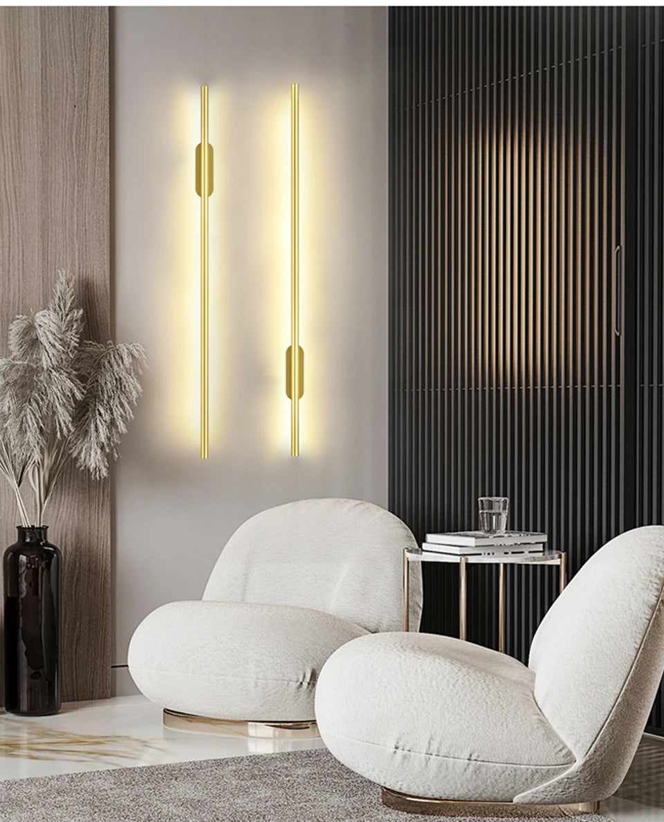 Modern LED Wall Lamp Long Strip Indoor Lighting - Shine Room
