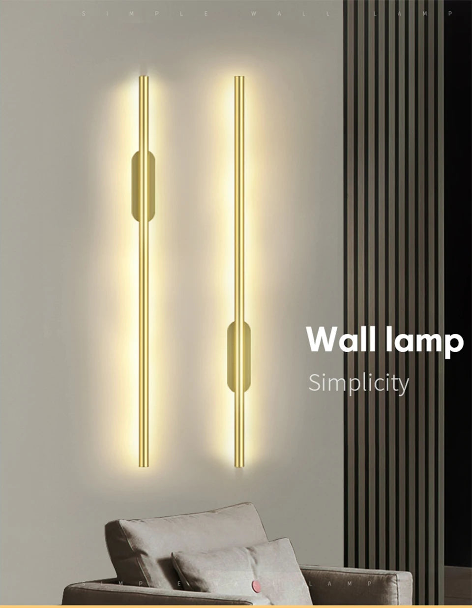 Modern LED Wall Lamp Long Strip Indoor Lighting - Shine Room