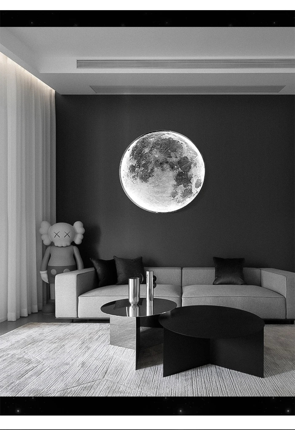 Modern LED Wall Lamp Moon Indoor Lighting Fixture - Shine Room