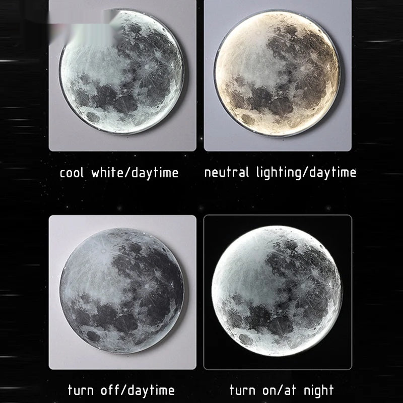 Modern LED Wall Lamp Moon Indoor Lighting Fixture - Shine Room