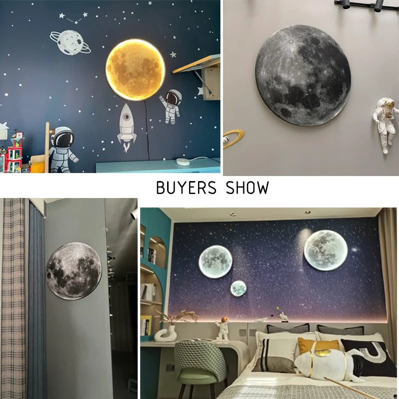 Modern LED Wall Lamp Moon Indoor Lighting Fixture - Shine Room