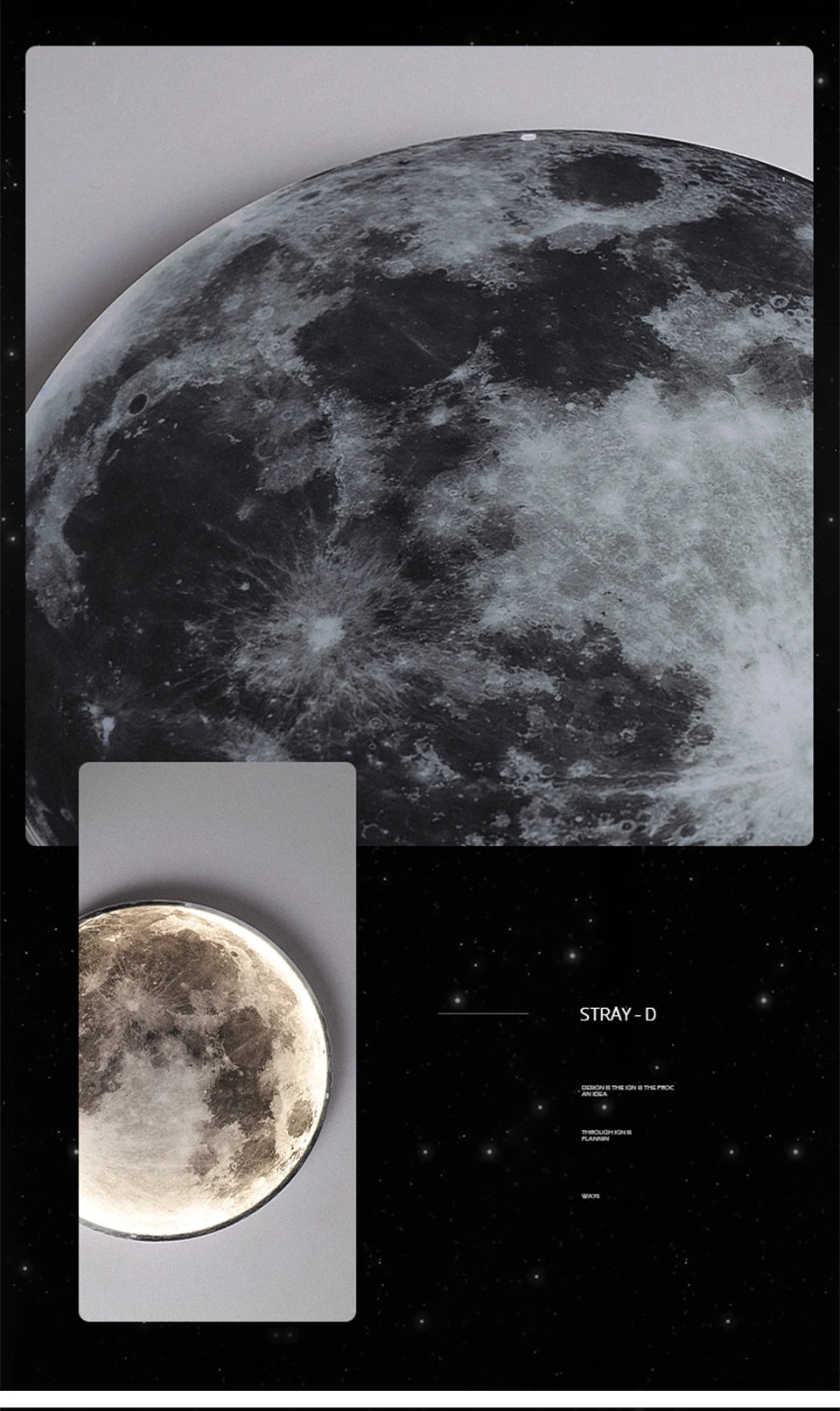 Modern LED Wall Lamp Moon Indoor Lighting Fixture - Shine Room