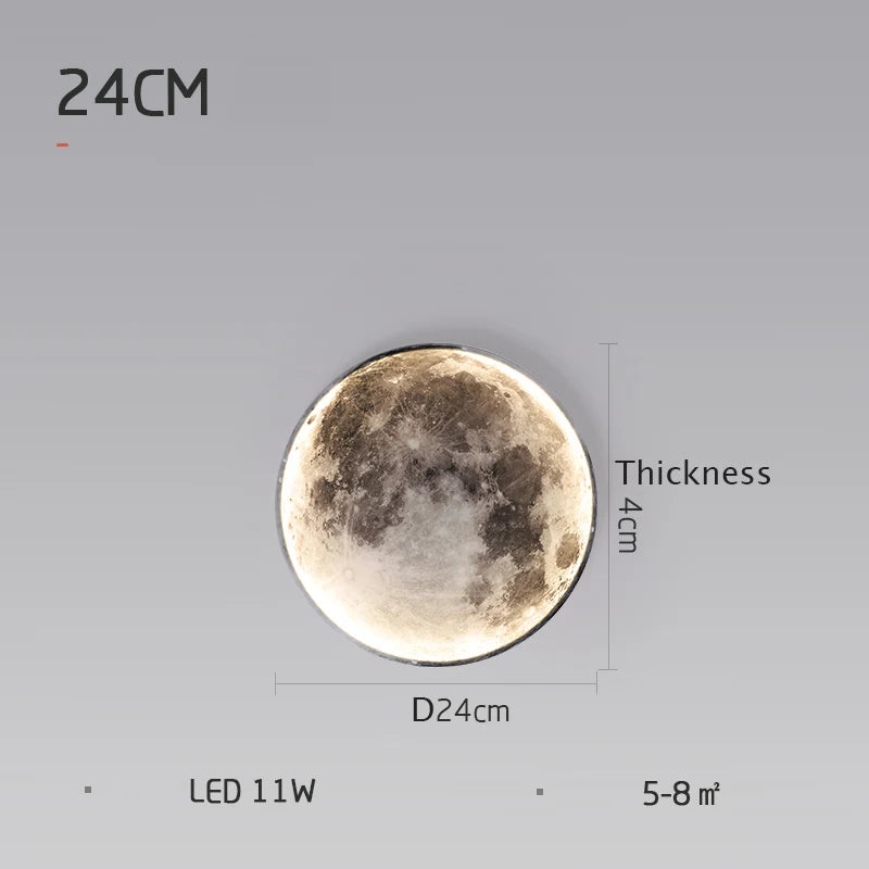 Modern LED Wall Lamp Moon Indoor Lighting Fixture - Shine Room