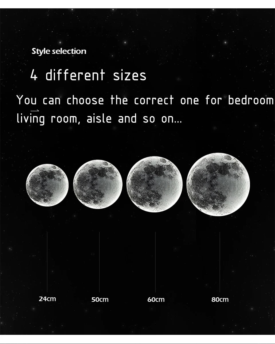 Modern LED Wall Lamp Moon Indoor Lighting Fixture - Shine Room