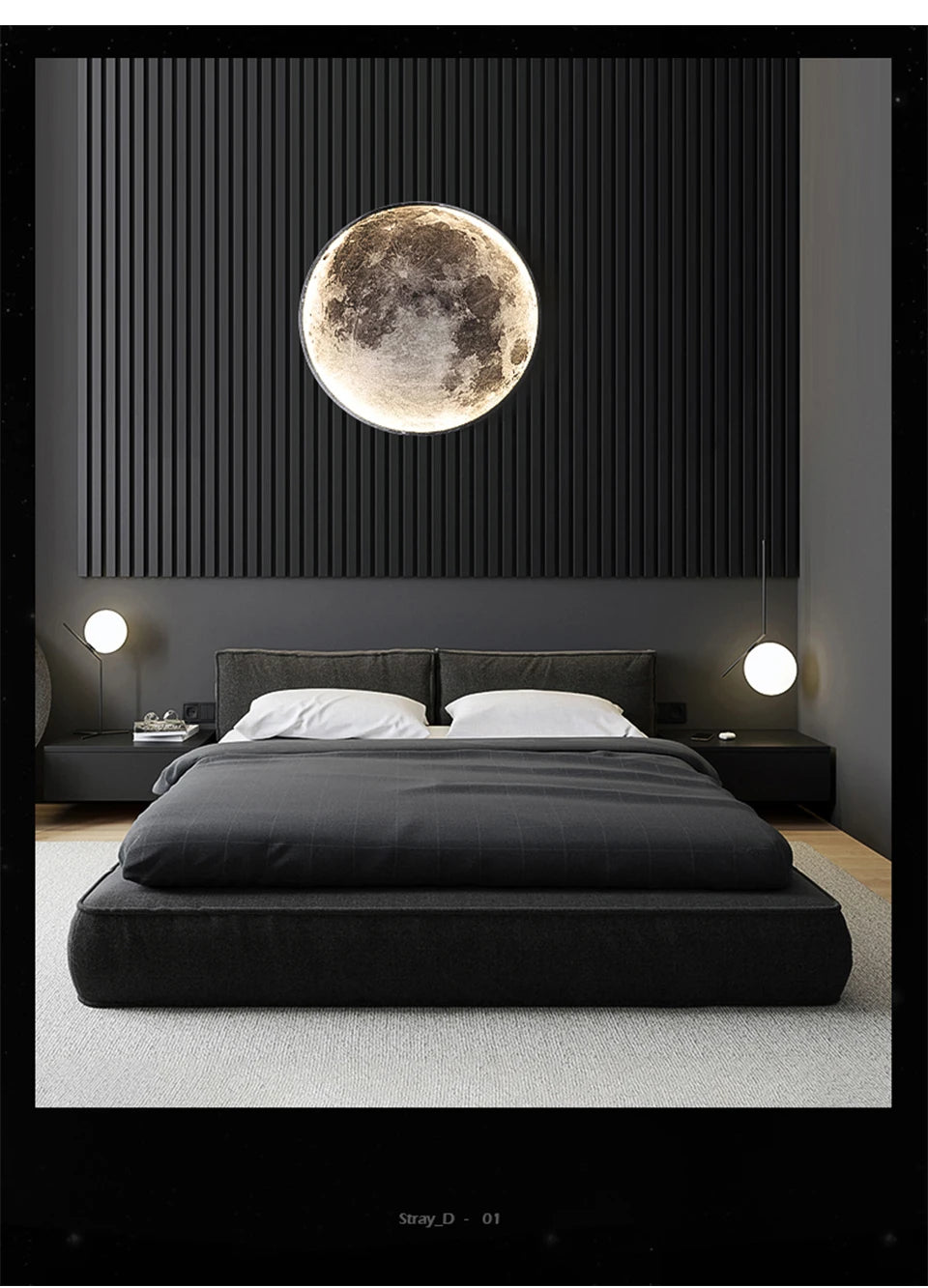 Modern LED Wall Lamp Moon Indoor Lighting Fixture - Shine Room