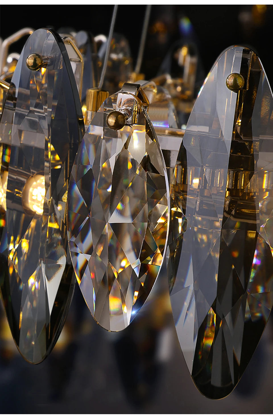 Modern Luxury Crystal Chandelier Round Wave Design - Shine Room