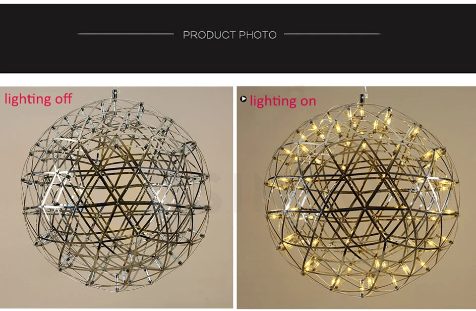 Modern Luxury LED Spark Ball Chandelier Fireworks - Shine Room