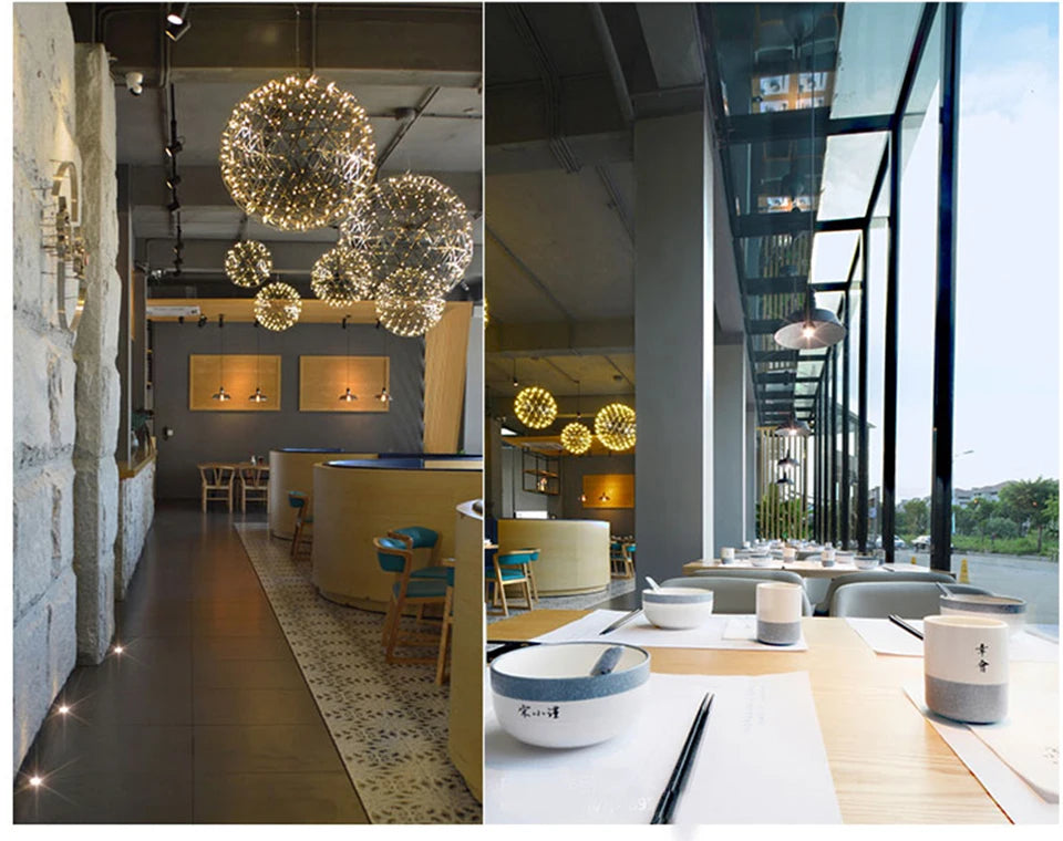 Modern Luxury LED Spark Ball Chandelier Fireworks - Shine Room