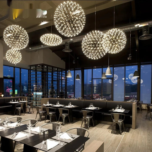 Modern Luxury LED Spark Ball Chandelier Fireworks - Shine Room