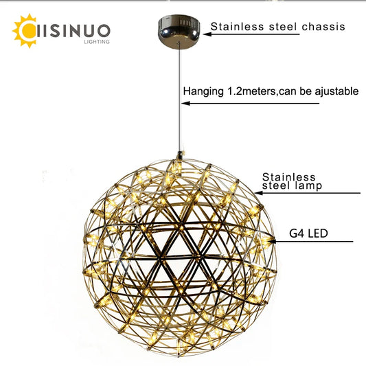 Modern Luxury LED Spark Ball Chandelier Fireworks - Shine Room