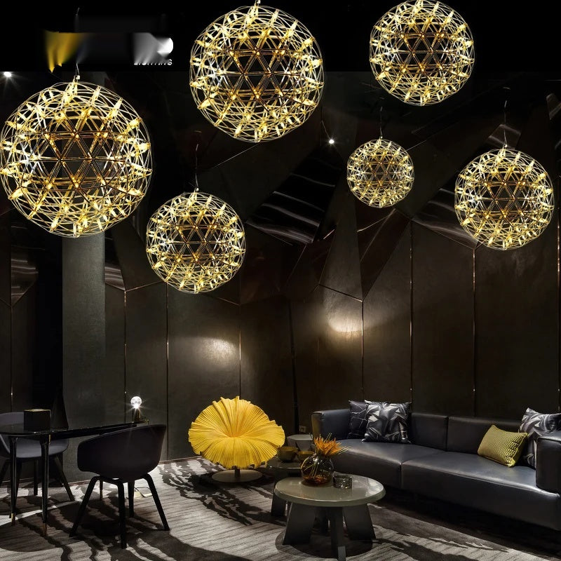 Modern Luxury LED Spark Ball Chandelier Fireworks - Shine Room
