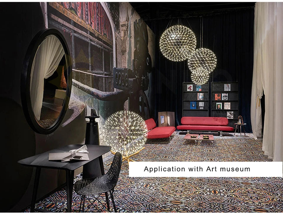 Modern Luxury LED Spark Ball Chandelier Fireworks - Shine Room