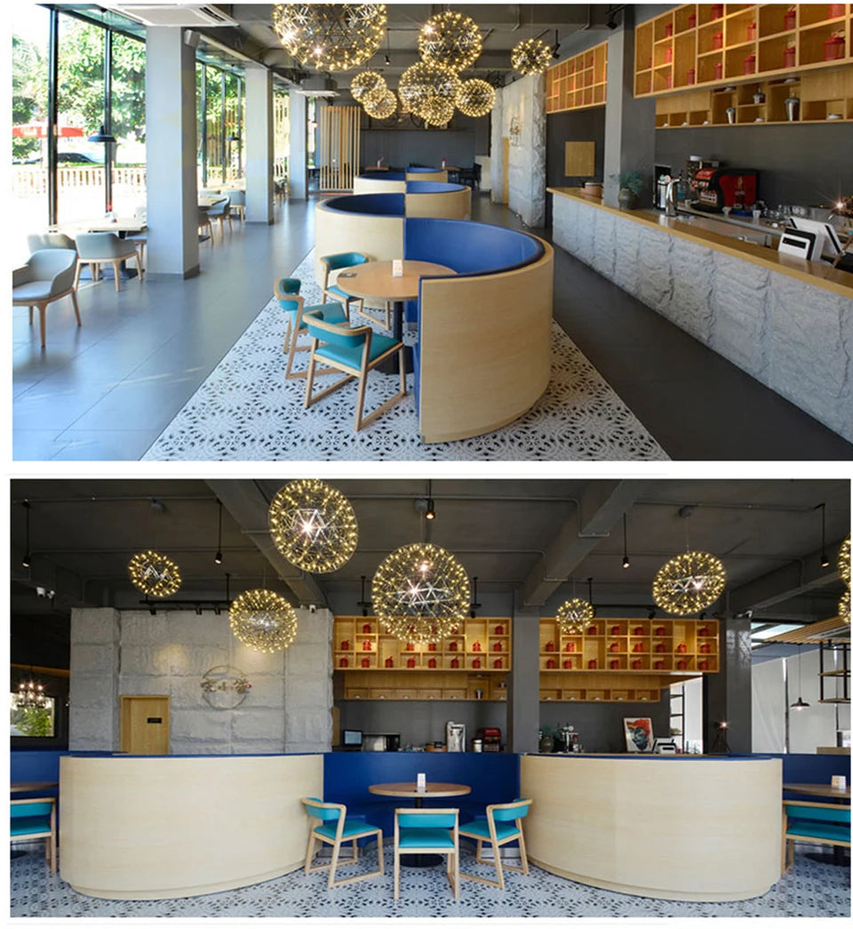 Modern Luxury LED Spark Ball Chandelier Fireworks - Shine Room