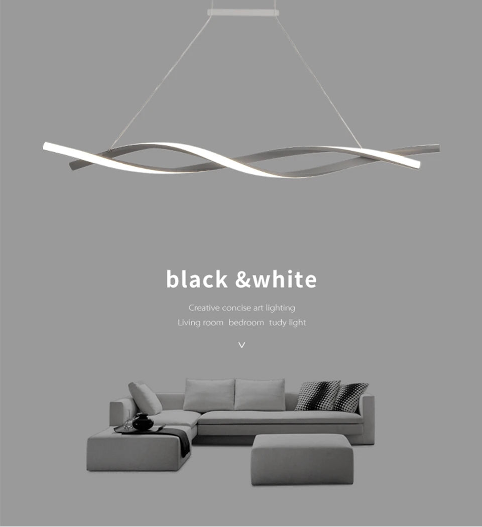 Modern Pendant Chandelier Aluminum Hanging Light - Shine Room