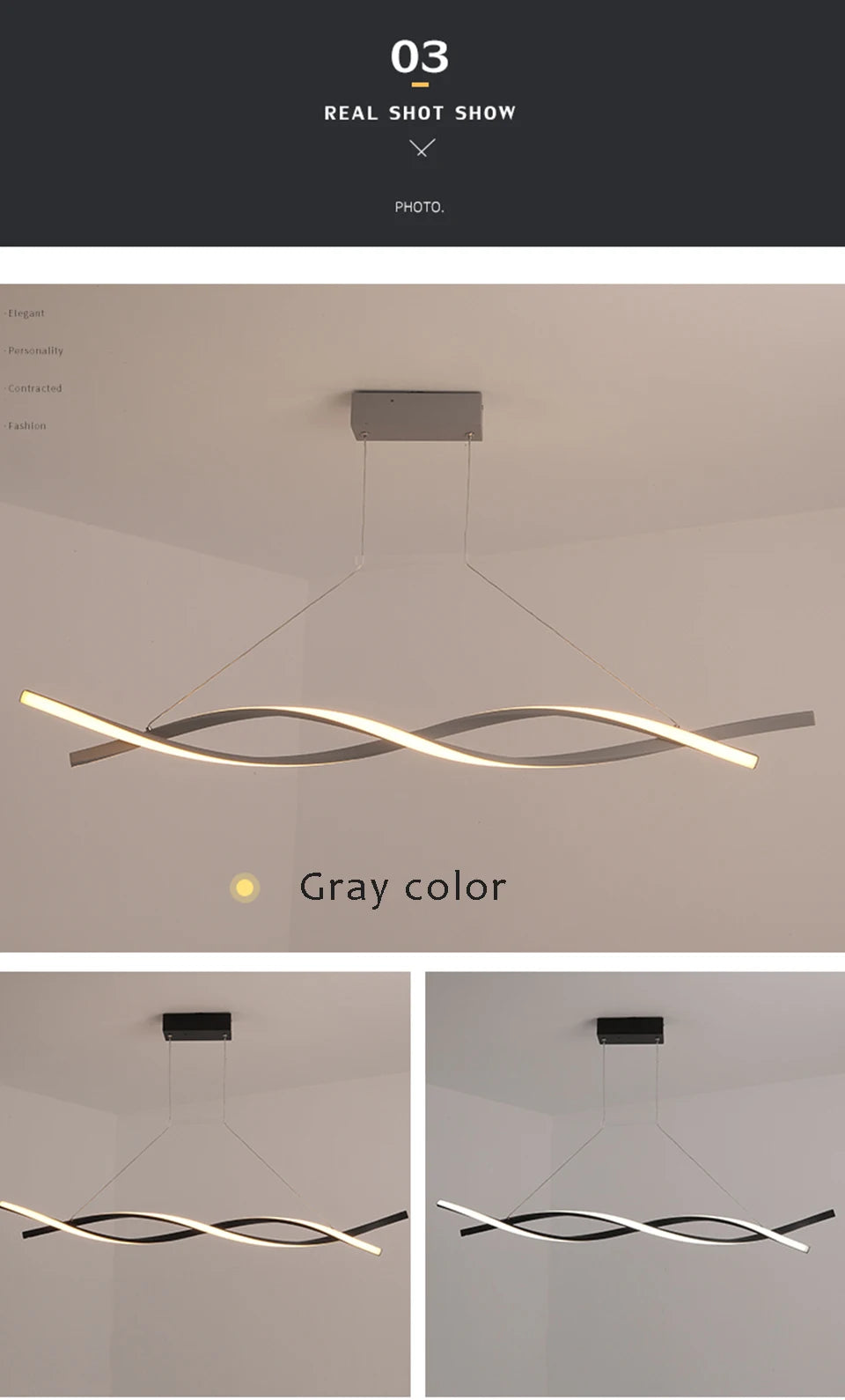 Modern Pendant Chandelier Aluminum Hanging Light - Shine Room