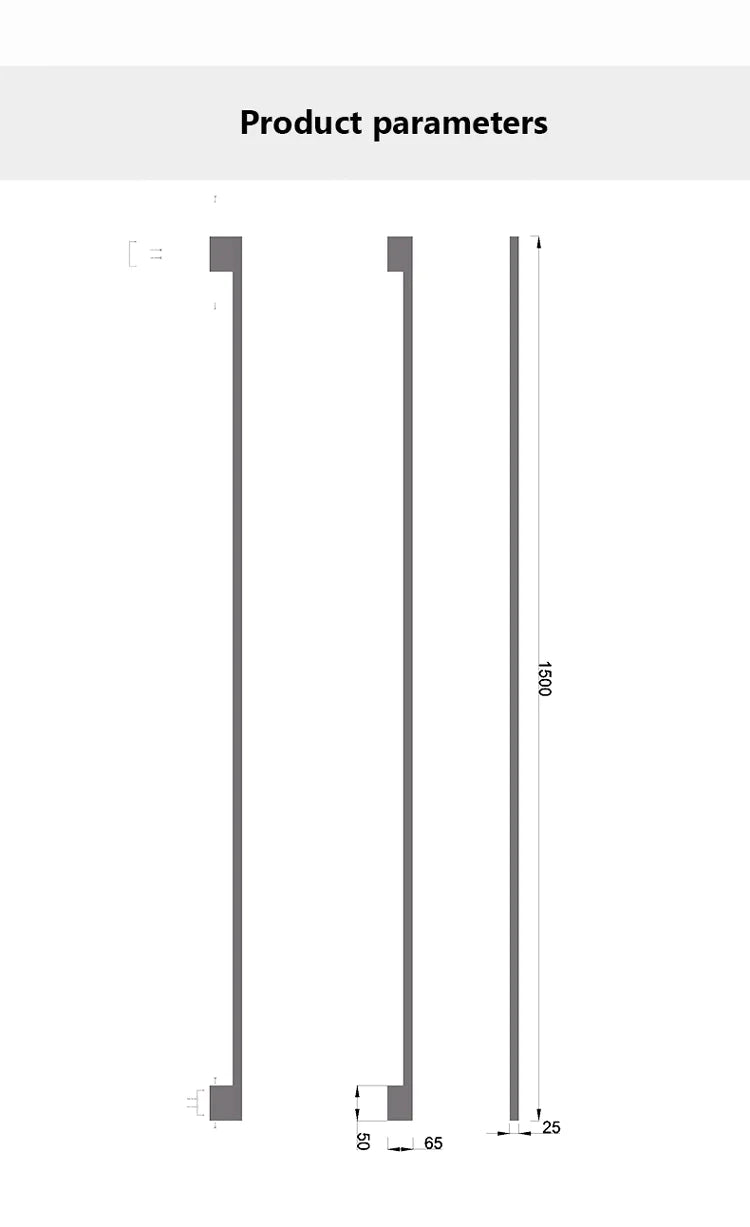 Narrow Black Long Strip Wall Lamp Modern - Shine Room