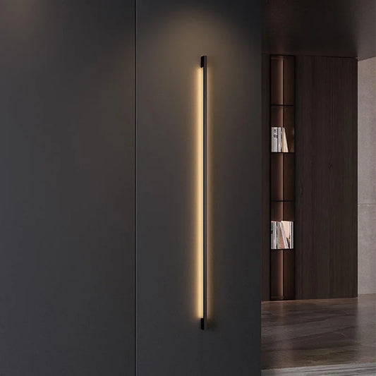Narrow Black Long Strip Wall Lamp Modern - Shine Room