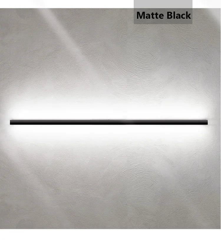 Narrow Black Long Strip Wall Lamp Modern - Shine Room