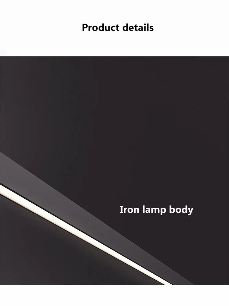 Narrow Black Long Strip Wall Lamp Modern - Shine Room