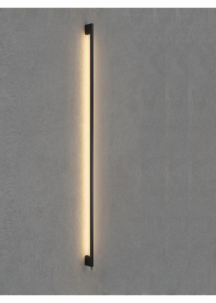 Narrow Black Long Strip Wall Lamp Modern - Shine Room