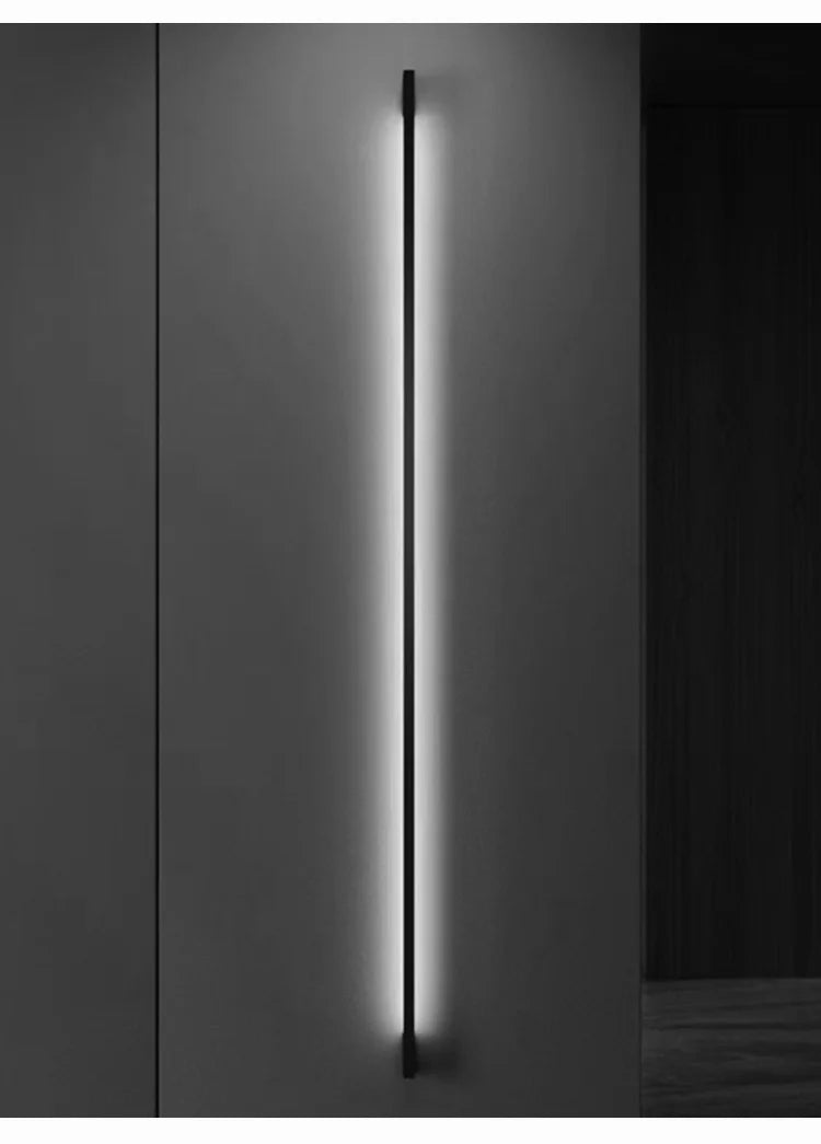Narrow Black Long Strip Wall Lamp Modern - Shine Room